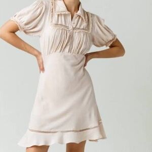 Free People Warm Glow Puff Sleeve Mini dress